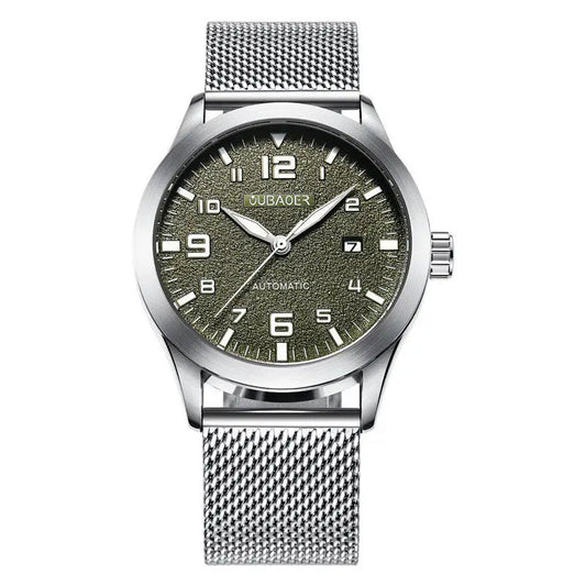 OUBAOER Mens Watches Automatic Mechanical Watch Men Stainless Steel Mesh Belt Wristwatches Simple Business Fashion Clocks - Beyond Trends Hub 