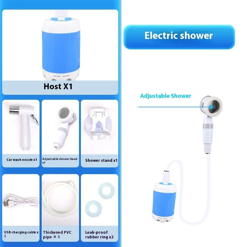Outdoor Camping Shower Portable Electric Shower Gadgets Waterproof 5000mAh Rechargeable Battery Powered For Hiking Traveling Beyond Trends Hub