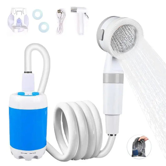 Outdoor Camping Shower Portable Electric Shower Gadgets Waterproof 5000mAh Rechargeable Battery Powered For Hiking Traveling Beyond Trends Hub