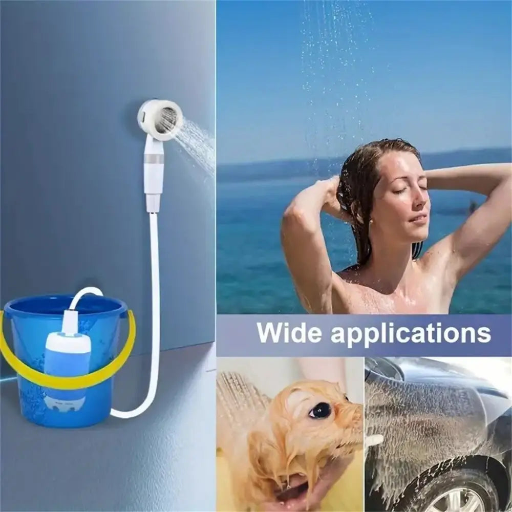 Outdoor Camping Shower Portable Electric Shower Gadgets Waterproof 5000mAh Rechargeable Battery Powered For Hiking Traveling Beyond Trends Hub
