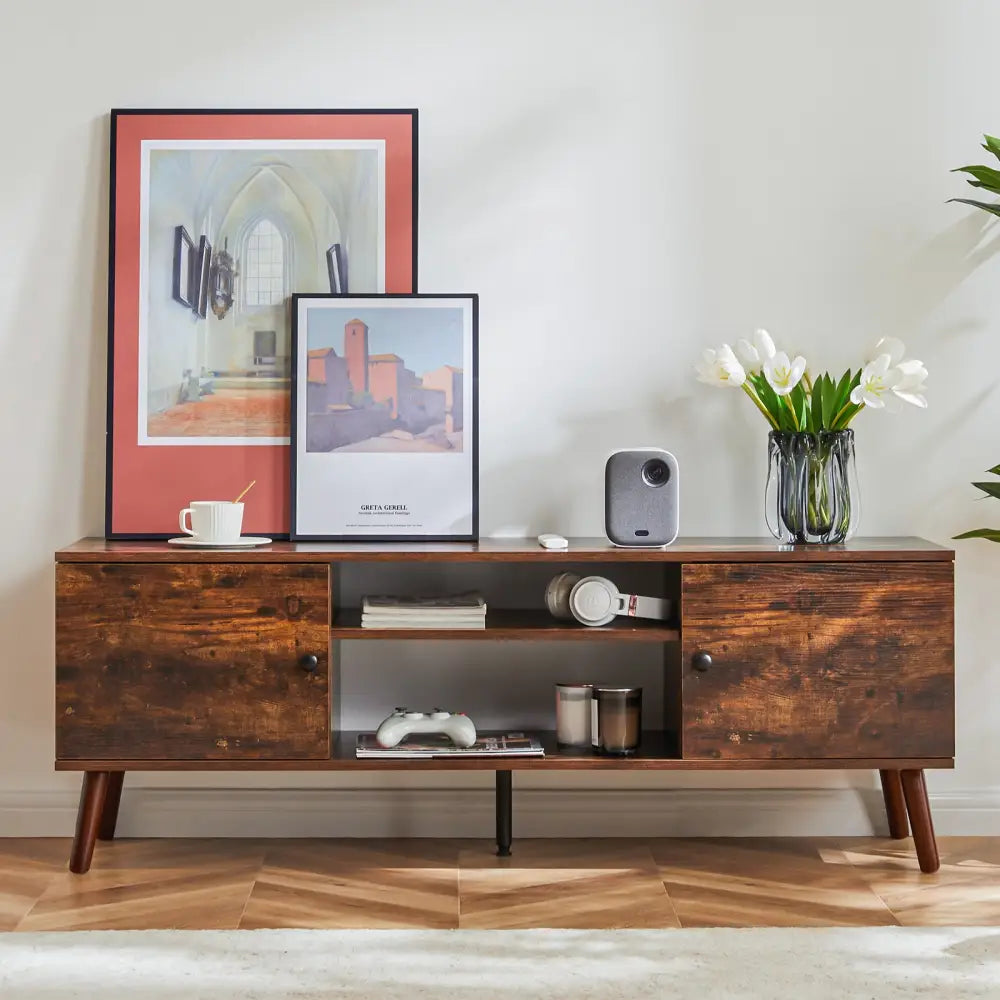 Panel TV Cabinet Can Store Black Cabinets Suitable For Home Living Room Office TV Cabinet - 5