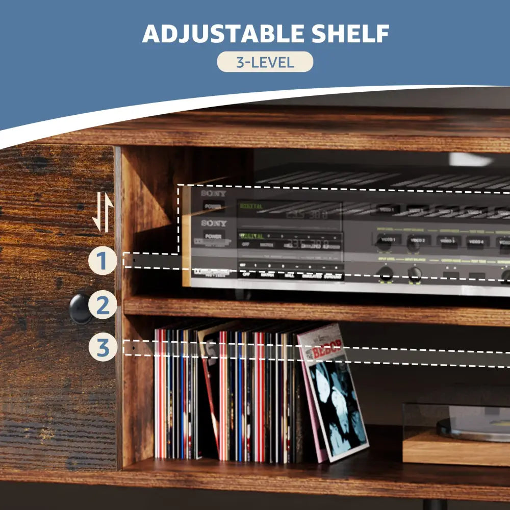 Panel TV Cabinet Can Store Black Cabinets Suitable For Home Living Room Office TV Cabinet - 5