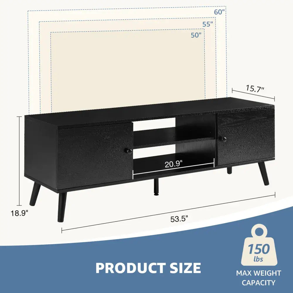 Panel TV Cabinet Can Store Black Cabinets Suitable For Home Living Room Office TV Cabinet - 5