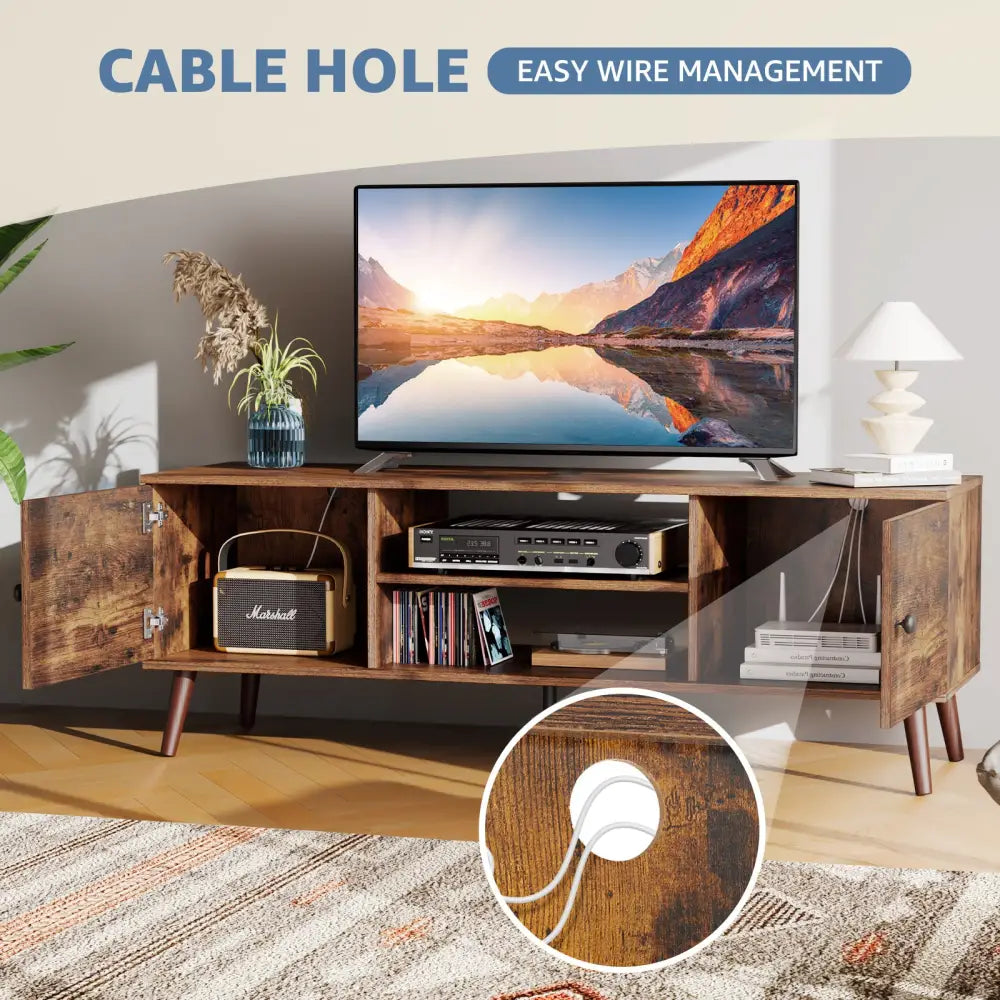 Panel TV Cabinet Can Store Black Cabinets Suitable For Home Living Room Office TV Cabinet - 5