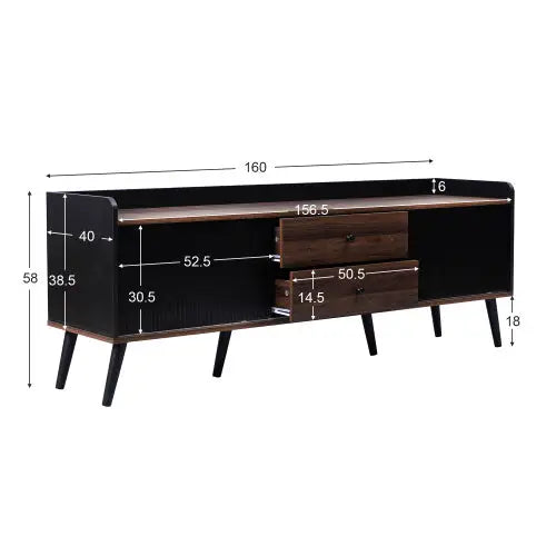 Particleboard TV Cabinet - Black - 5