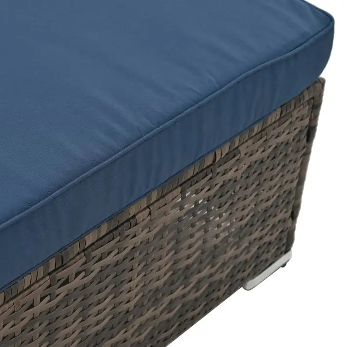 Patio Furniture Outdoor Furniture Seasonal PE Wicker Furniture 4 Set Wicker Furniture With Tempered Glass Coffee Table
