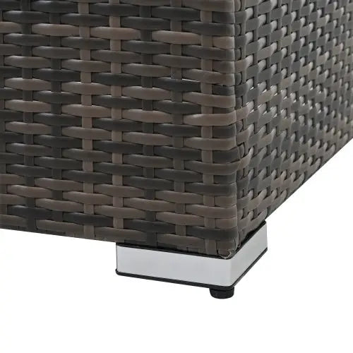 Patio Furniture Outdoor Furniture Seasonal PE Wicker Furniture 4 Set Wicker Furniture With Tempered Glass Coffee Table