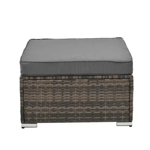 Patio Furniture Outdoor Furniture Seasonal PE Wicker Furniture 4 Set Wicker Furniture With Tempered Glass Coffee Table