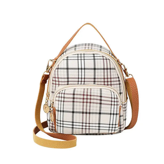 Personality Bags Casual Plaid Backpack Portable - Beyond Trends Hub 