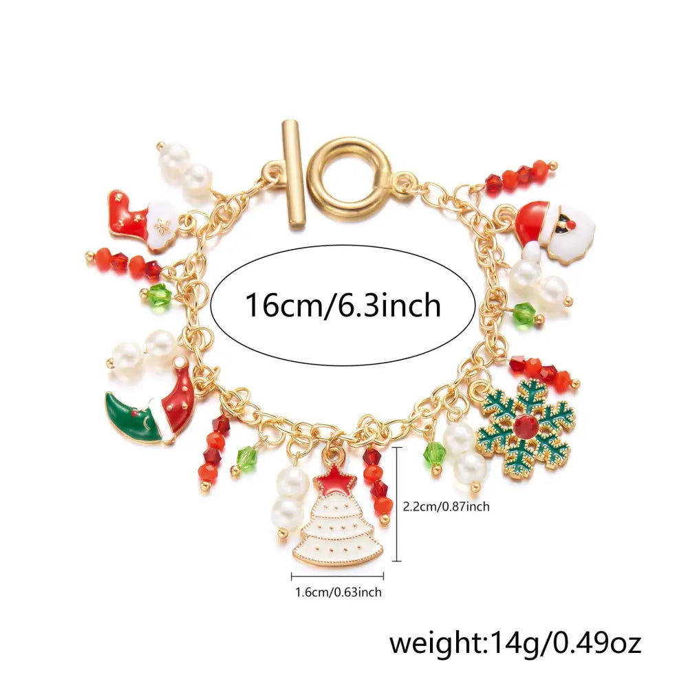 Personalized Christmas Bracelet Christmas Tree Santa Claus Pendant Bracelet For Women Jewelry Beyond Trends Hub