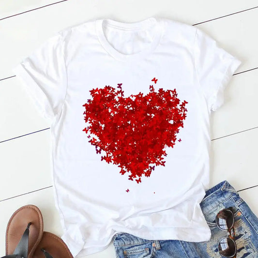Personalized Letter Print Ladies T-shirt Beyond Trends Hub
