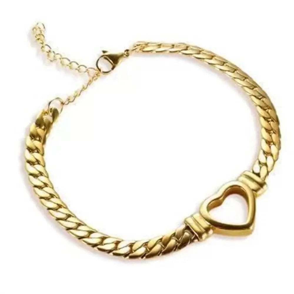 Personalized Love Chain Necklace Bracelet For Women Fashion Titanium Steel Non-fading Clavicle Chain Jewelry Beyond Trends Hub