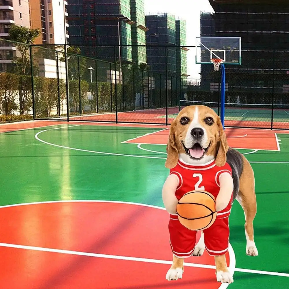 Pet Costumes Dog Basketball Player Costume Halloween Costumes For Dogs Funny Dress Up Sports Outfit Cosplay Clothes