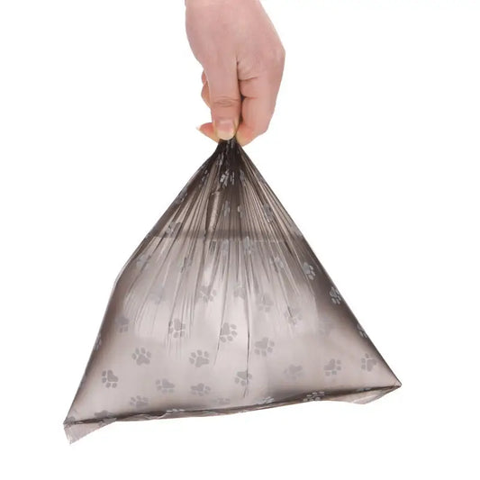 Pet Supplies Wholesale Dog Cleaning Waste Garbage Bags Printed Footprints 15 PcsRoll Pet Garbage Bags