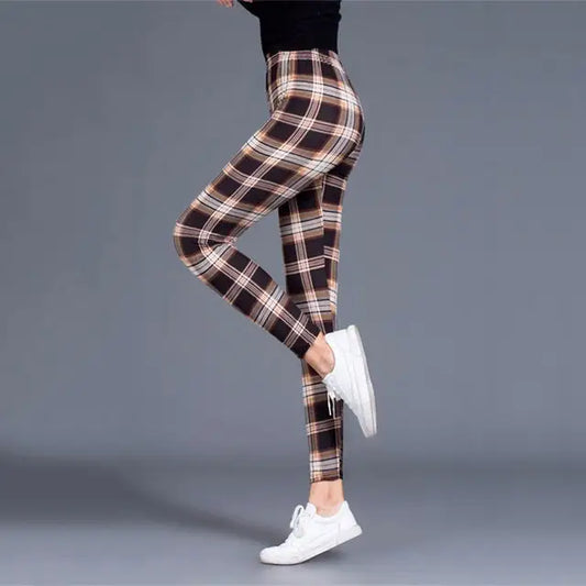 Plaid Leggings Women Sexy Pants Push Up Leggings Fashion F Beyond Trends Hub