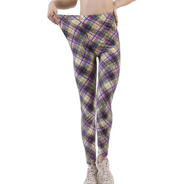 Plaid Leggings Women Sexy Pants Push Up Leggings Fashion F Beyond Trends Hub