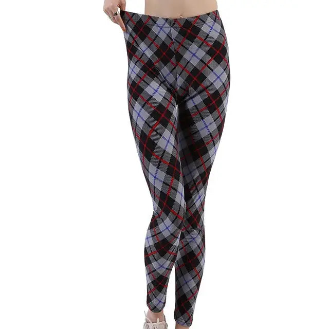Plaid Leggings Women Sexy Pants Push Up Leggings Fashion F Beyond Trends Hub