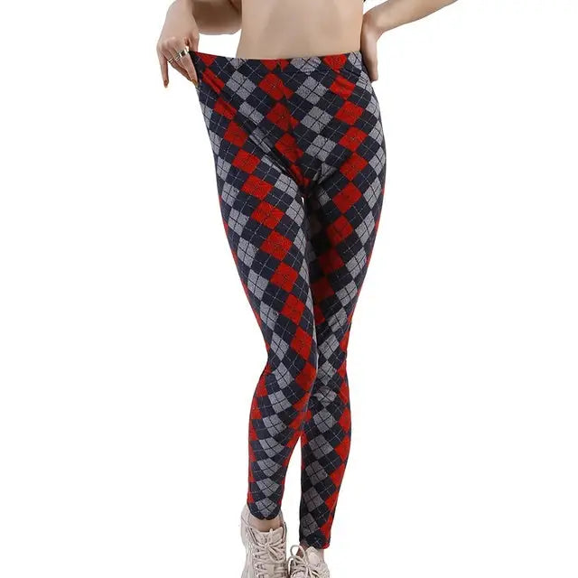 Plaid Leggings Women Sexy Pants Push Up Leggings Fashion F Beyond Trends Hub