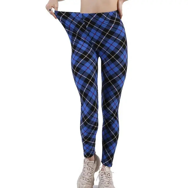 Plaid Leggings Women Sexy Pants Push Up Leggings Fashion F Beyond Trends Hub
