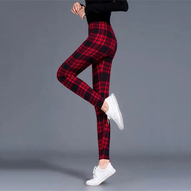 Plaid Leggings Women Sexy Pants Push Up Leggings Fashion F Beyond Trends Hub