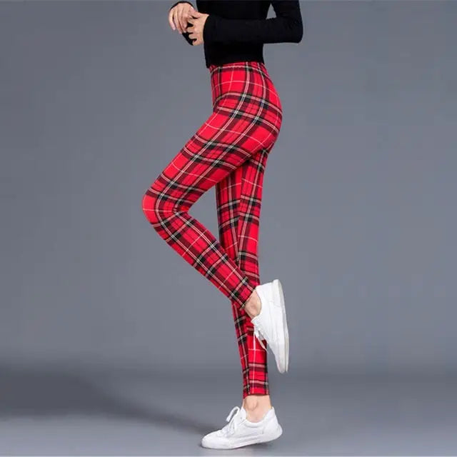 Plaid Leggings Women Sexy Pants Push Up Leggings Fashion F Beyond Trends Hub