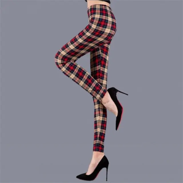 Plaid Leggings Women Sexy Pants Push Up Leggings Fashion F Beyond Trends Hub