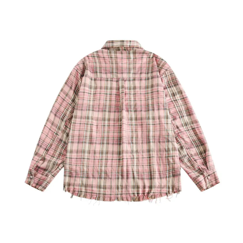 Plaid Shirt Coat Burrs Tassels Men And Women Beyond Trends Hub