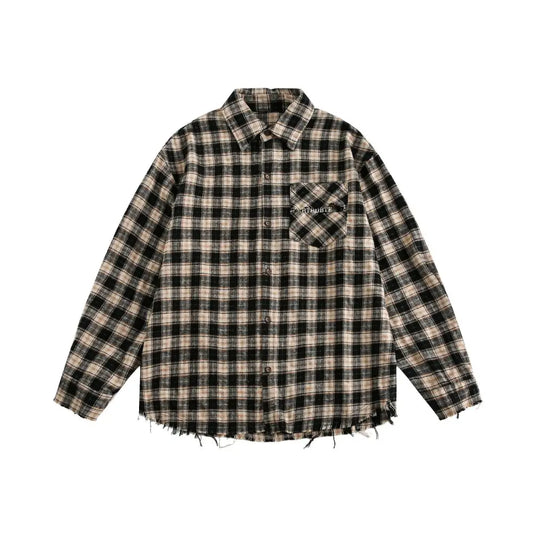 Plaid Shirt Coat Burrs Tassels Men And Women Beyond Trends Hub