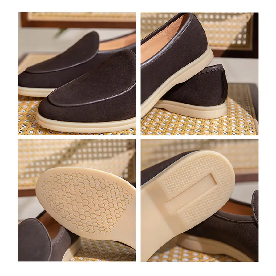 Plain Rubber Thick-soled Men's Suede Casual Leather Shoes Beyond Trends Hub