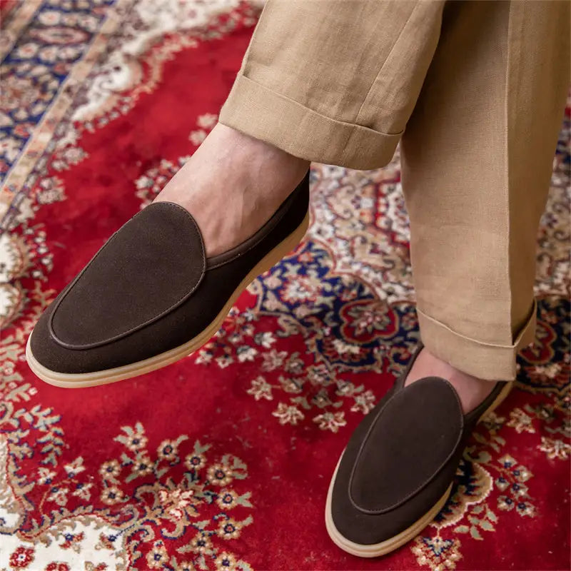 Plain Rubber Thick-soled Men's Suede Casual Leather Shoes Beyond Trends Hub