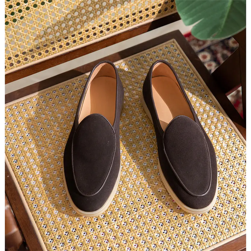 Plain Rubber Thick-soled Men's Suede Casual Leather Shoes Beyond Trends Hub
