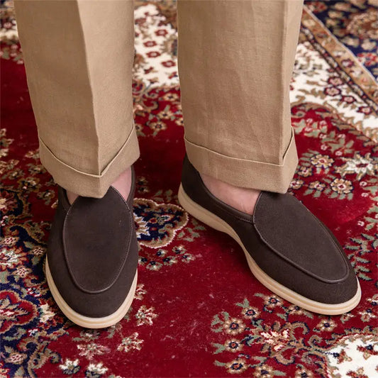 Plain Rubber Thick-soled Men's Suede Casual Leather Shoes Beyond Trends Hub