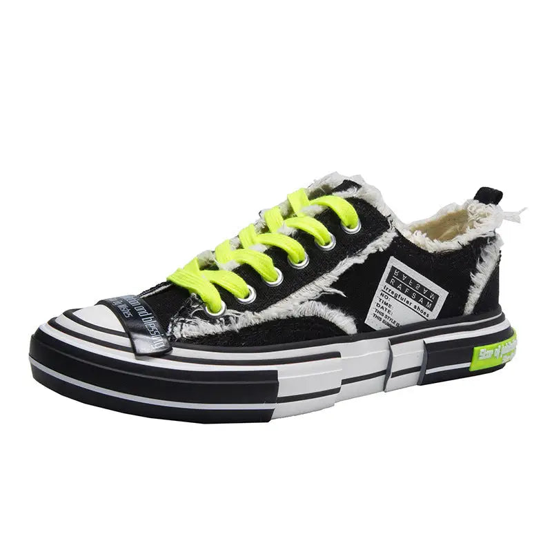 Platform stitching ladies canvas shoes