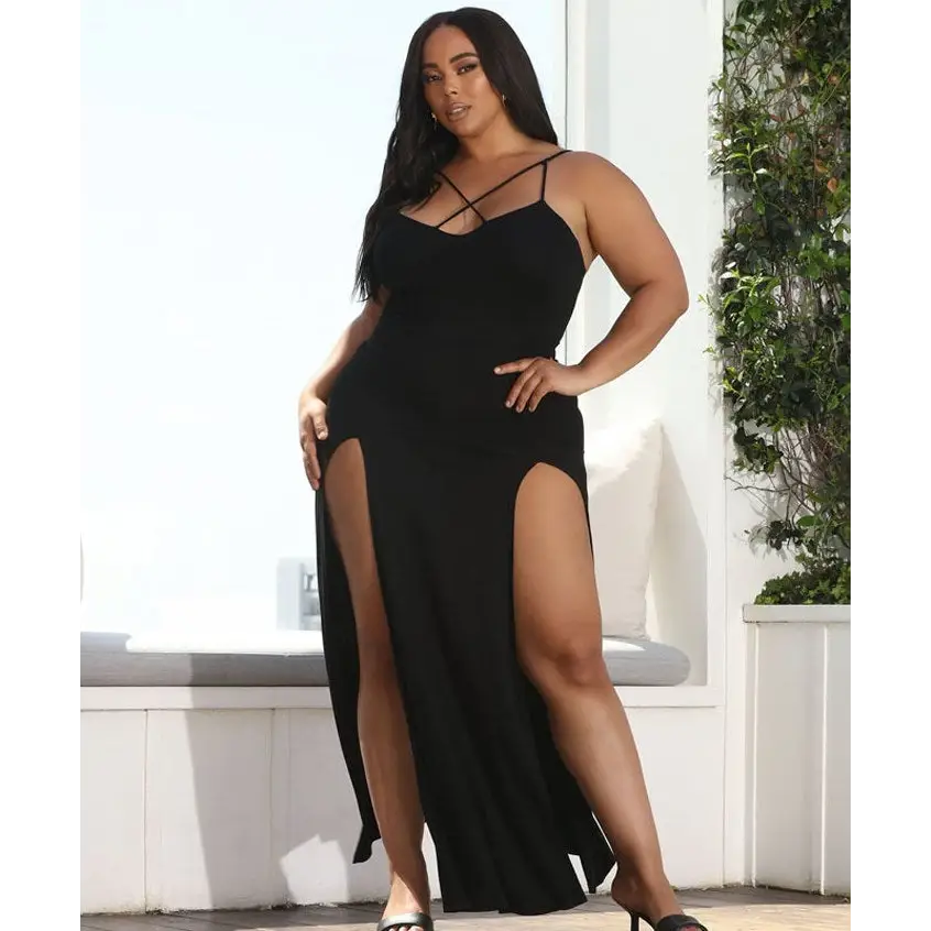 Plus Size Fat Women Dresses Summer Sling Big Dress