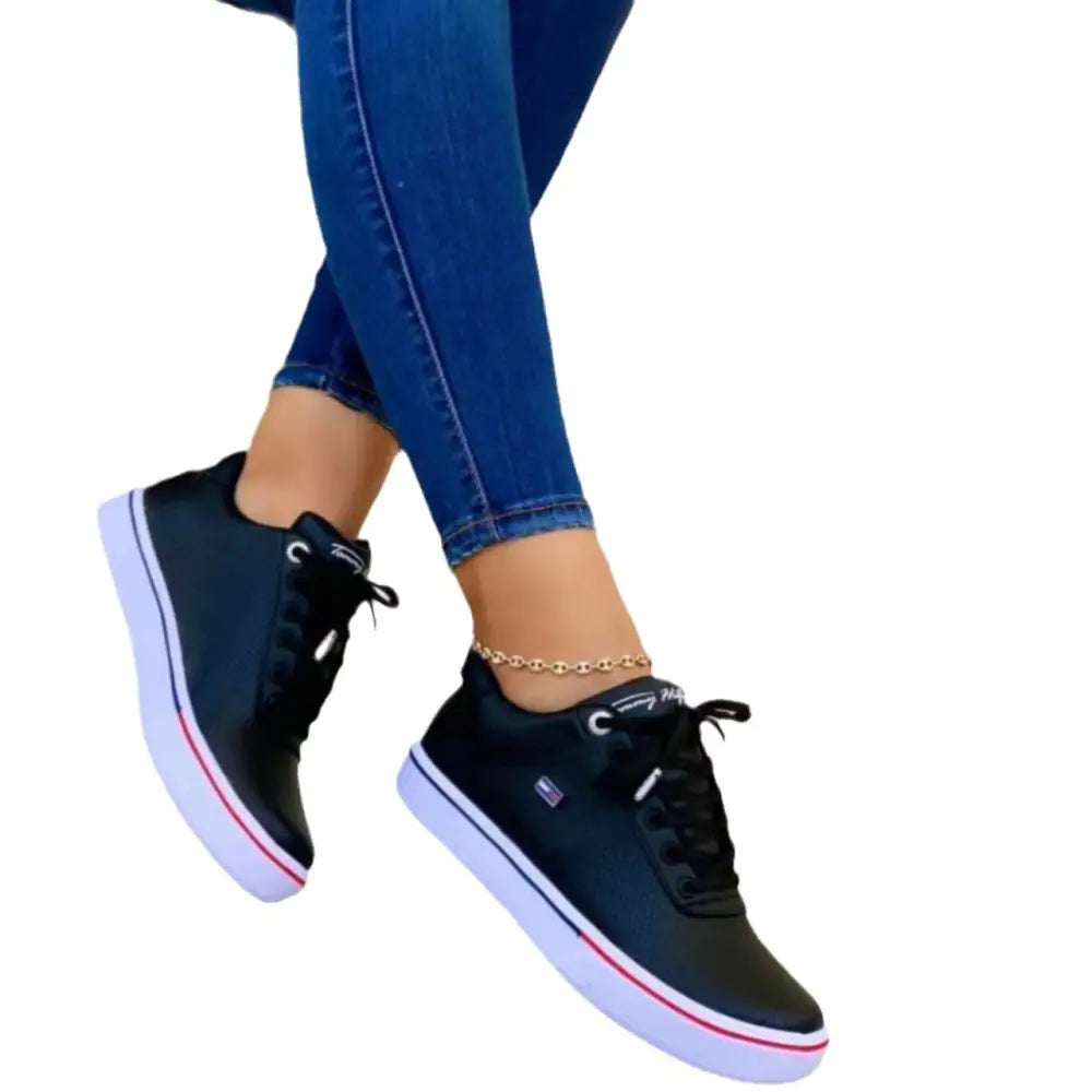 Plus Size Lace Up Casual Women’s Flat Shoes