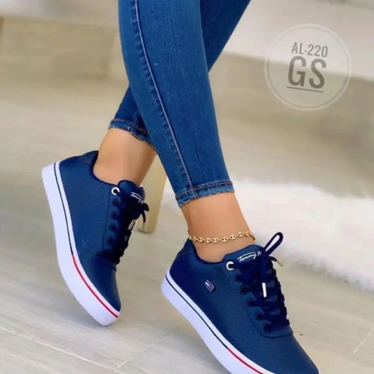 Plus Size Lace Up Casual Women’s Flat Shoes