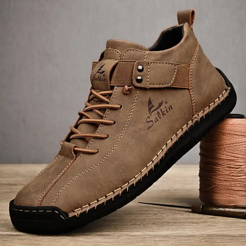 Plus Size Men’s Leather Shoes Low-top Handmade