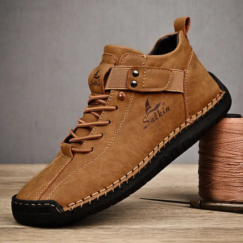 Plus Size Men’s Leather Shoes Low-top Handmade