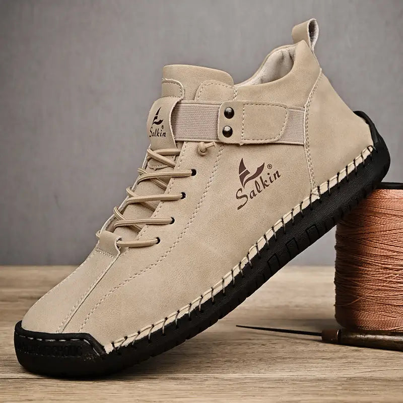 Plus Size Men’s Leather Shoes Low-top Handmade