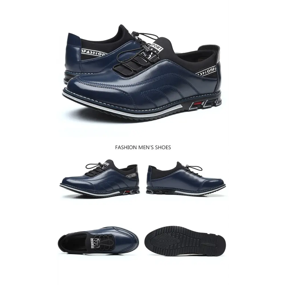 Plus Size Men's Shoes Round Head Embroidery Fashion Leather Shoes Beyond Trends Hub