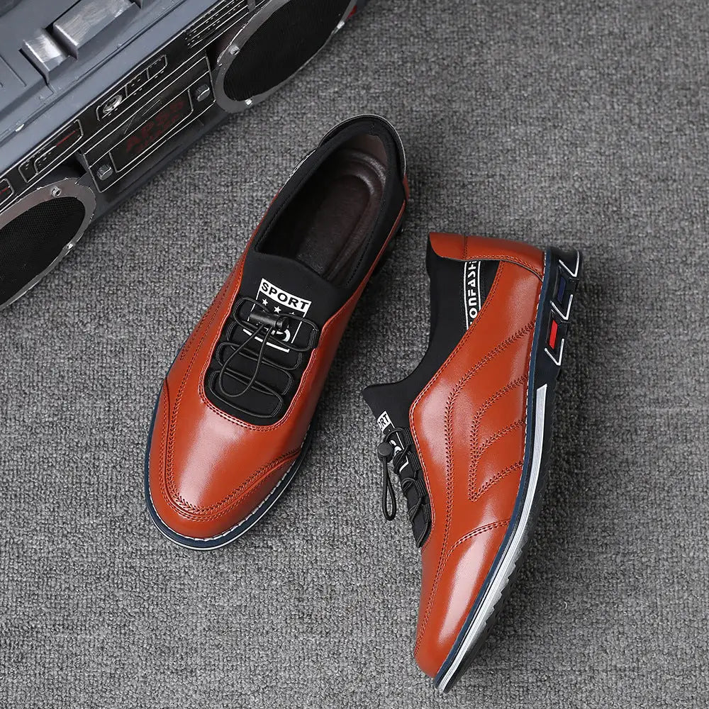 Plus Size Men's Shoes Round Head Embroidery Fashion Leather Shoes Beyond Trends Hub