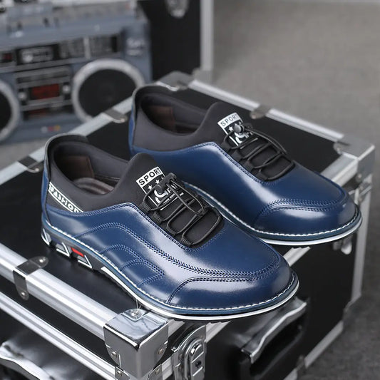 Plus Size Men's Shoes Round Head Embroidery Fashion Leather Shoes Beyond Trends Hub