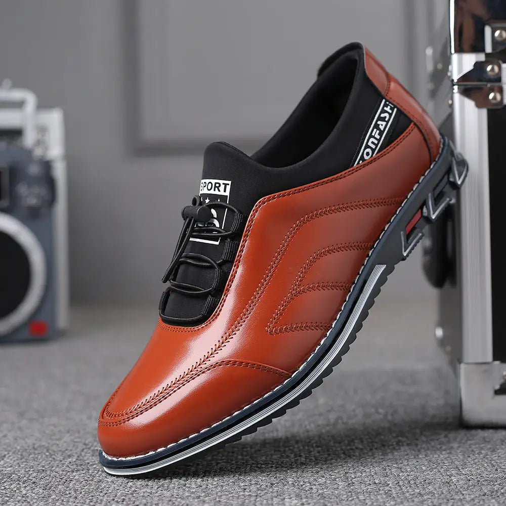 Plus Size Men's Shoes Round Head Embroidery Fashion Leather Shoes Beyond Trends Hub