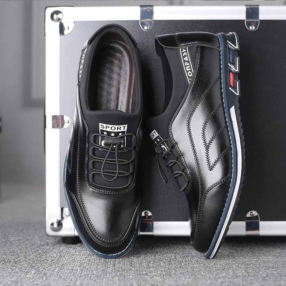 Plus Size Men's Shoes Round Head Embroidery Fashion Leather Shoes Beyond Trends Hub