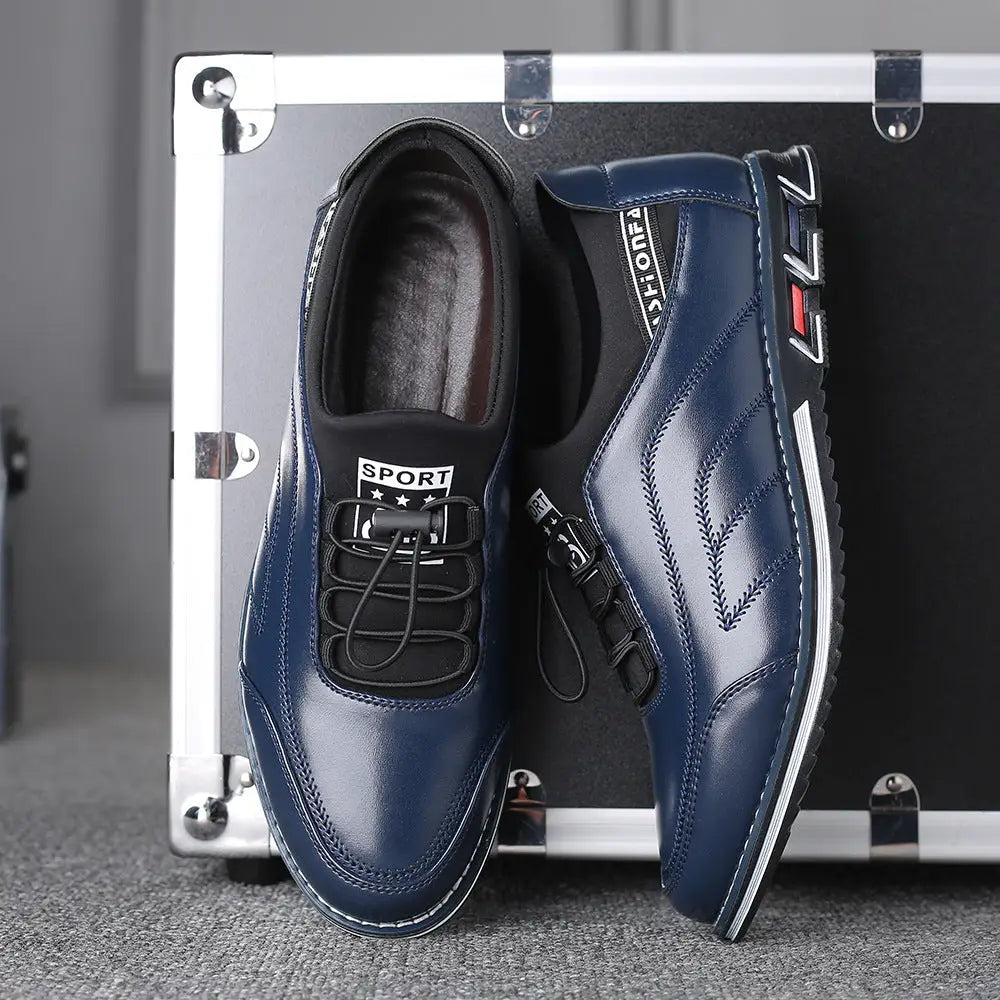 Plus Size Men's Shoes Round Head Embroidery Fashion Leather Shoes Beyond Trends Hub