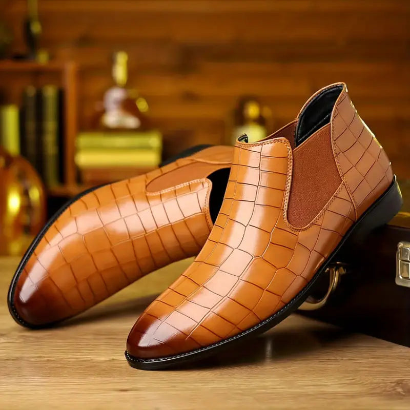 Plus Size Pointed British Style Martin Boots Men's Shoes Beyond Trends Hub