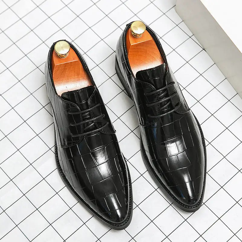 Plus Size Pointed Leather Shoes Fashion Men Beyond Trends Hub