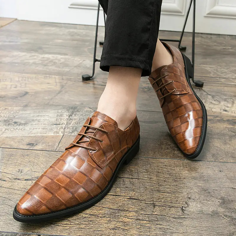 Plus Size Pointed Leather Shoes Fashion Men Beyond Trends Hub