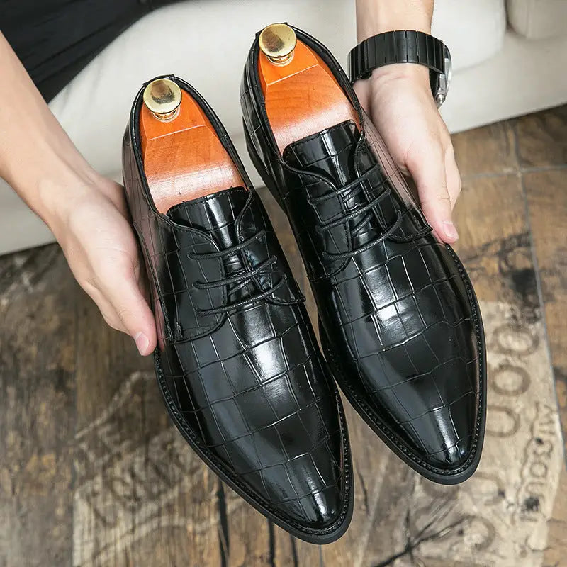 Plus Size Pointed Leather Shoes Fashion Men Beyond Trends Hub