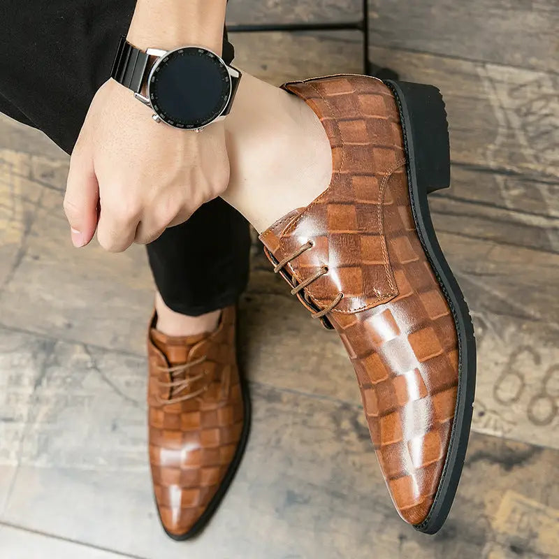 Plus Size Pointed Leather Shoes Fashion Men Beyond Trends Hub